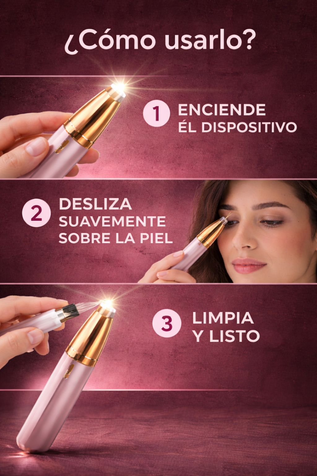 PROMO Depilador De Cejas Portatil BrowVibe