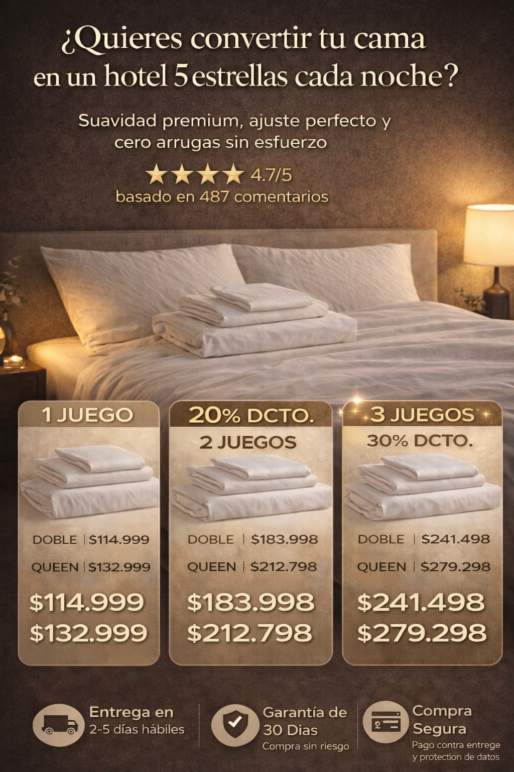 PROMO Sabanas Royal Touch